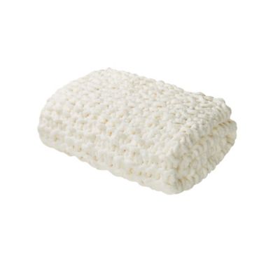 Madison Park&reg; Chenille Chunky Knit Throw in Ivory