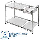 Alternate image 5 for Squared Away&trade; 2-Tier Metal Mesh Expandable Under-the-Sink Storage Shelf in Matte Nickel