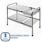 Alternate image 7 for Squared Away&trade; 2-Tier Metal Mesh Expandable Under-the-Sink Storage Shelf in Matte Nickel
