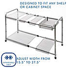 Alternate image 2 for Squared Away&trade; 2-Tier Metal Mesh Expandable Under-the-Sink Storage Shelf in Matte Nickel