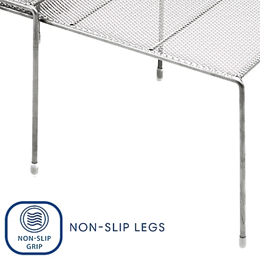 Squared Away&trade; Expandable Metal Mesh Cabinet Shelves in Matte Nickel (Set of 2). View a larger version of this product image.