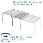Alternate image 3 for Squared Away&trade; Expandable Metal Mesh Cabinet Shelves in Matte Nickel (Set of 2)