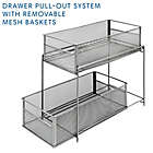 Alternate image 3 for Squared Away&trade; 2-Tier Mesh Storage Cabinet w/ Sliding Basket Drawers in Matte Nickel