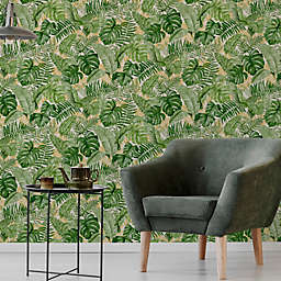 Arthouse Jungle Canopy Non-Woven Wallpaper in Green