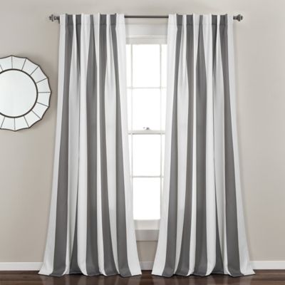 Grey Striped Curtains | Bed Bath & Beyond