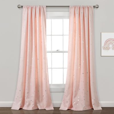 Pink Curtains Bed Bath Beyond, Pink Ruffle Curtains 95 Inch