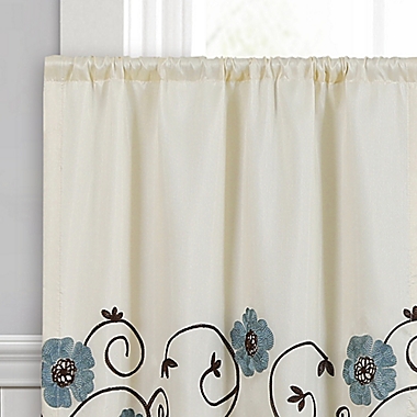 Lush Decor Scrolling Flowers Kitchen Window Curtain Tiers (Set of 2). View a larger version of this product image.