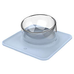 Pet Life® Surface Anti-Skid and Anti-Spill Curved Pet Bowl with Tray