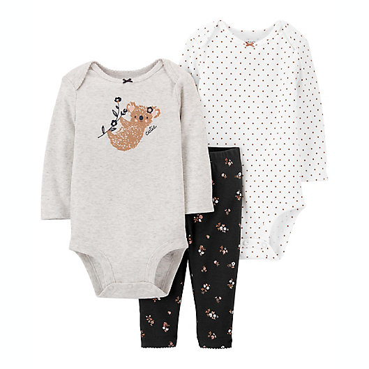 Alternate image 1 for carter's® Size 18M 3-Piece Koala Outfit Set in Grey/Multi