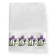 Laural Home&reg; X-Ray Tulips Bath Towel in Purple