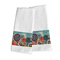 Laural Home® Blue Bird Boho 2-Piece Hand Towel Set