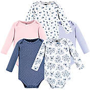 Hudson Baby&reg; Size 0-3M 5-Pack Toile Long Sleeve Bodysuits in Blue