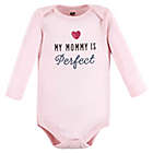 Alternate image 1 for Hudson Baby&reg; 5-Pack Perfect Mommy Long Sleeve Bodysuits in Pink
