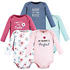 Alternate image 0 for Hudson Baby&reg; 5-Pack Perfect Mommy Long Sleeve Bodysuits in Pink