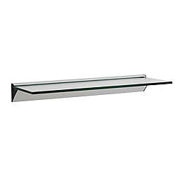 Danya B™ Clear Glass Floating Shelf on Aluminum Bar