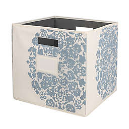 Squared Away™ 13-Inch Collapsible Storage Bin with Label Holder in Faded Denim