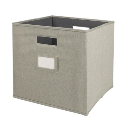 Squared Away™ 13Inch Woven Collapsible Storage Bin in Winter Moss