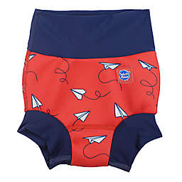 Splash About Size 6-12M Happy Nappy Duo Paper Planes Swim Diaper in Red