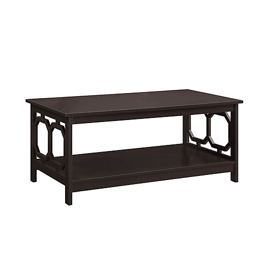 Convenience Concepts Omega Coffee Table, Convenience Concepts Omega Console Table Black Oak