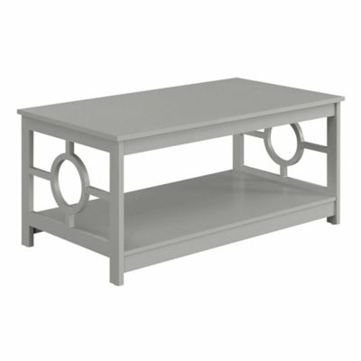 Convenience Concepts Ring Coffee Table, Convenience Concepts Omega Console Table Gray