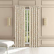 JQueen New York 1 Sheer Grommet Window Curtain Panel Natural Brown Leaves 50x84" 