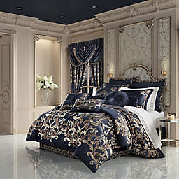 J. Queen New York Giardino 4-Piece King Comforter Set in Royal Blue