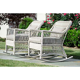 Leisure Made Pearson Rocking Chair in Antique White (Set of 2)