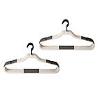 Alternate image 0 for Squared Away&trade; No Slip Slim Hangers in Oyster Grey with Black Hook (Set of 16)