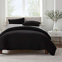 Serta® Simply Clean™ 3-Piece King Duvet Cover Set in Black