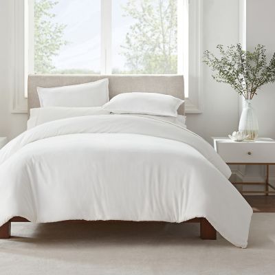 Serta&reg; Simply Clean&trade; 2-Piece Twin/Twin XL Duvet Cover Set in White