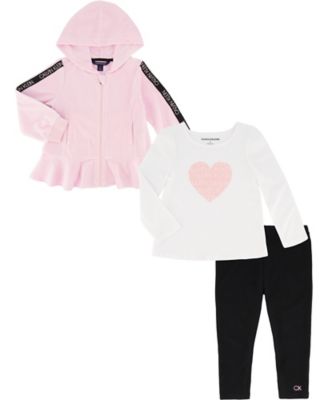 Calvin Klein 3-Piece Jacket &amp; Pants Set in Pink