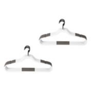 Squared Away&trade; No Slip Slim Hangers with Black Hook (Set of 16)
