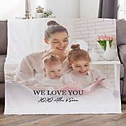 Photo & Message For Her Personalized 50-Inch x 60-Inch Plush Fleece Blanket