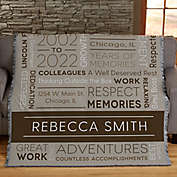 Retirement Memories Personalized 56-Inch x 60-Inch Woven Throw