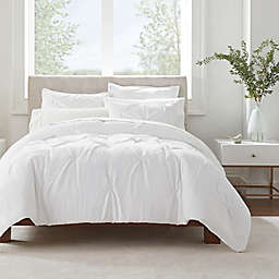Serta® Simply Clean™ Pleated Full/Queen Comforter Set in White
