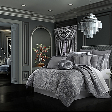 J. Queen New York&trade; Leonardo 4-Piece California King Comforter Set in Charcoal. View a larger version of this product image.