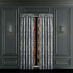 J. Queen New York™ Leonardo 95-Inch Rod Pocket Curtain Panel in Charcoal (Set of 2)
