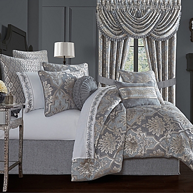 J. Queen New York Woodhaven 4-Piece Queen Comforter Set in Powder Blue. View a larger version of this product image.