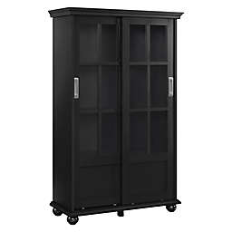 Ameriwood Home Aaron Lane Bookcase with Sliding Glass Doors