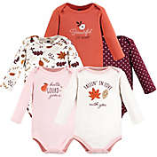 Hudson Baby&reg; 5-Pack Fall Long Sleeve Bodysuits in Pink