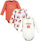 Alternate image 0 for Hudson Baby&reg; Size 0-3M 3-Piece Cutest Pumpkin Long Sleeve Bodysuits in Orange