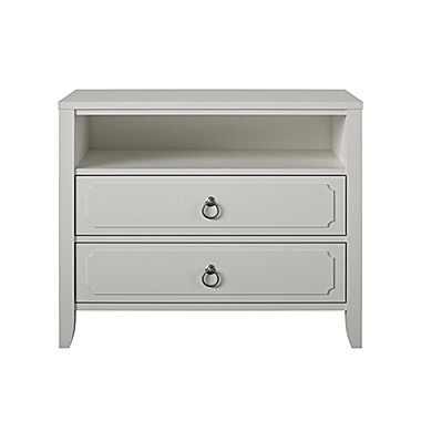 Novogratz&reg; Her Majesty 2-Drawer Nightstand in Soft White. View a larger version of this product image.