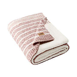 UGG® Poppy Knit Throw Blanket in Desert Coral Stripe