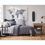Levtex Home Washed Linen Twin/Twin XL Duvet Cover in Coal