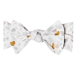 Copper Pearl® Size 0-4M Arlo Knit Bow Headband in White