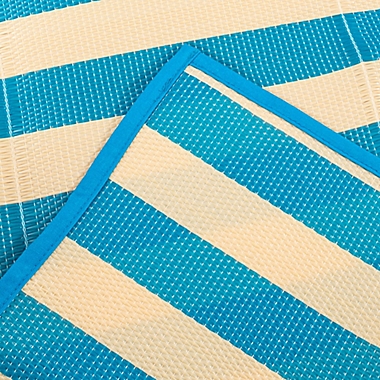 H For Happy&trade; Lightweight Beach Mat in Cool Stripe. View a larger version of this product image.