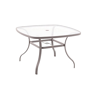 Simply Essential&trade; NeverRust&reg; Outdoor Aluminum Dining Table in Grey. View a larger version of this product image.