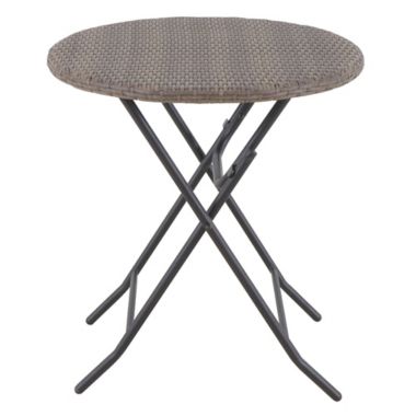 Bee & Willow&trade; Barrington Wicker Folding Bistro Table in Brown. View a larger version of this product image.