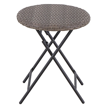 Bee & Willow&trade; Barrington Wicker Folding Accent Table in Brown. View a larger version of this product image.
