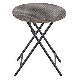Bee & Willow™ Barrington Wicker Folding Accent Table in Brown